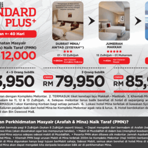 Pakej Haji Standard Plus (Bilik Berempat)