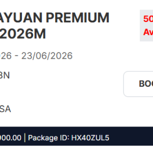 PAKEJ HAJI PREMIUM TERPILIH 40H38M (15 May - 23 Jun 2026)- BEREMPAT
